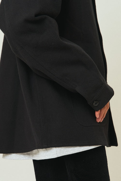 BIGMIKE - HEAVY FLANNEL CARDIGAN - BLACK