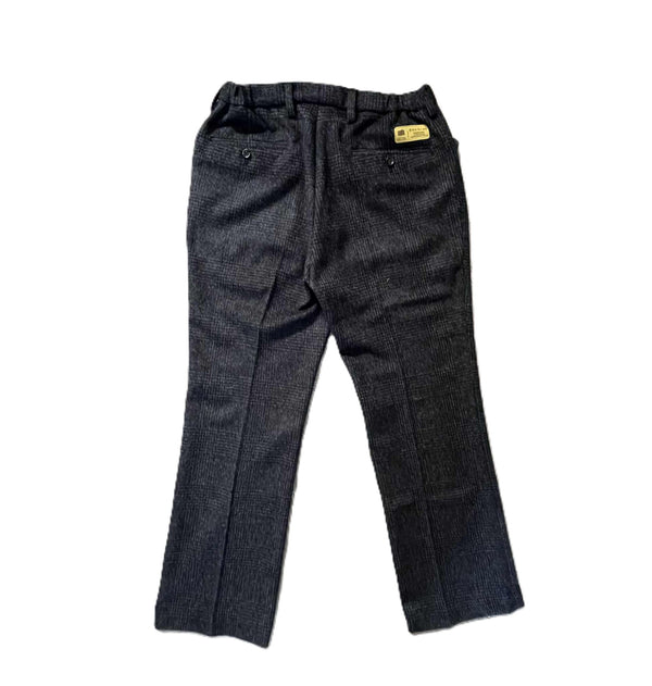 melple - FRANKLIN GLENCHECK FLARE PANTS - CHARCOAL
