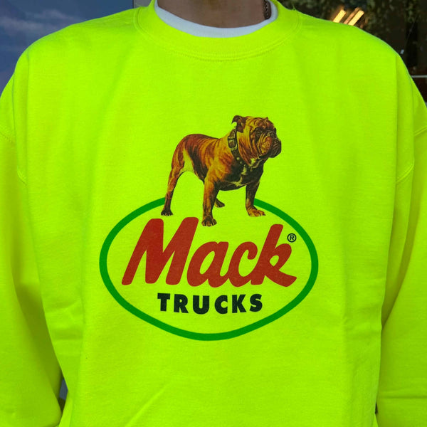 MACK TRUCKS - 70S LOGO CREW SWEAT - YELLOW
