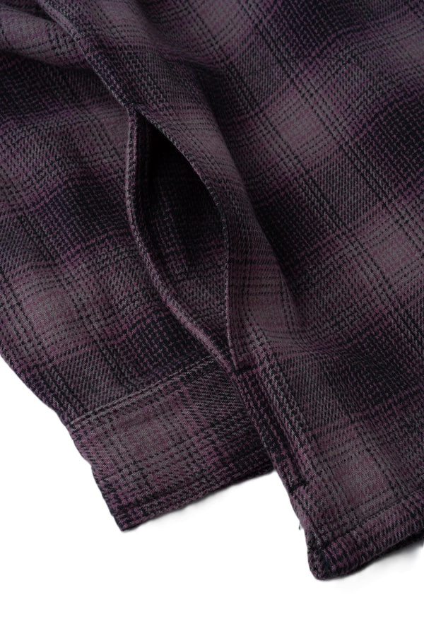 BLUCO - OMBRE CHECK FLANNEL SHIRT - PURPLE