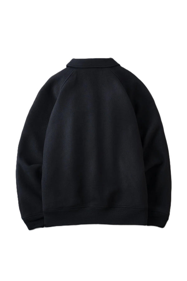 BLUCO - HEAVY MELTON AWARD JACKET - BLACK