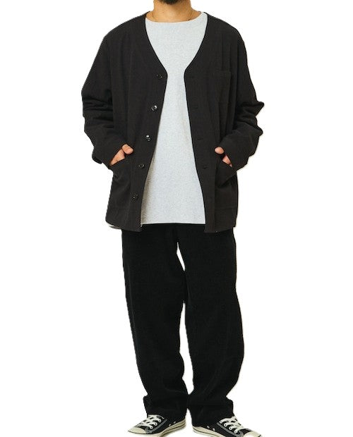 BIGMIKE - HEAVY FLANNEL CARDIGAN - BLACK