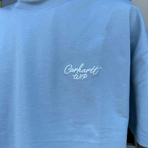 Carhartt WIP - S/S SIGNATURE SCRIPT T-SHIRT - FROSTED BLUE