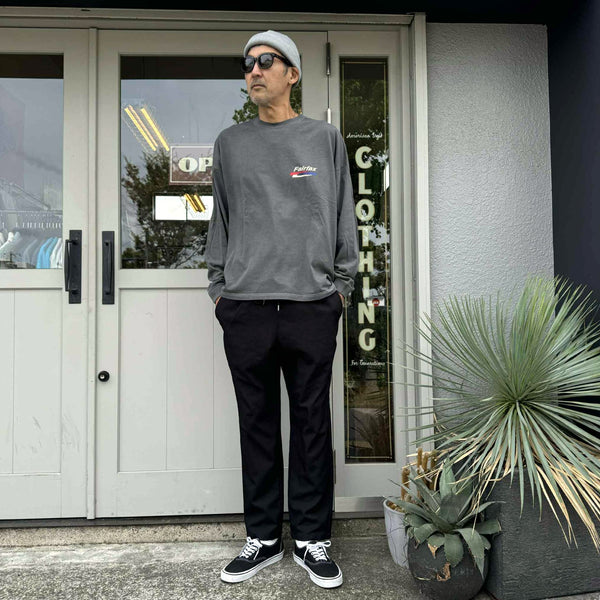 FIVE BROTHER - POLY/TWILL EASY PANTS - BLACK