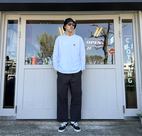 CHALLENGER - L/S PIGMENT C PATCH TEE - WHITE