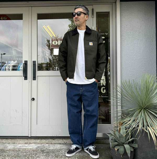 Carhartt WIP - DETROIT JACKET - OLIVE/BLACK(rigid)