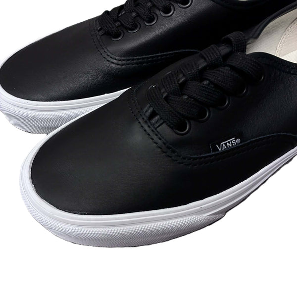 VANS - AUTHENTIC - LEATHER BLACK/TRUE WHITE