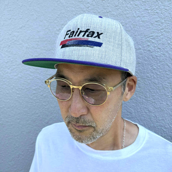 melple - TRUCKER CAP - FAIRFAX - GRAY × PURPLE