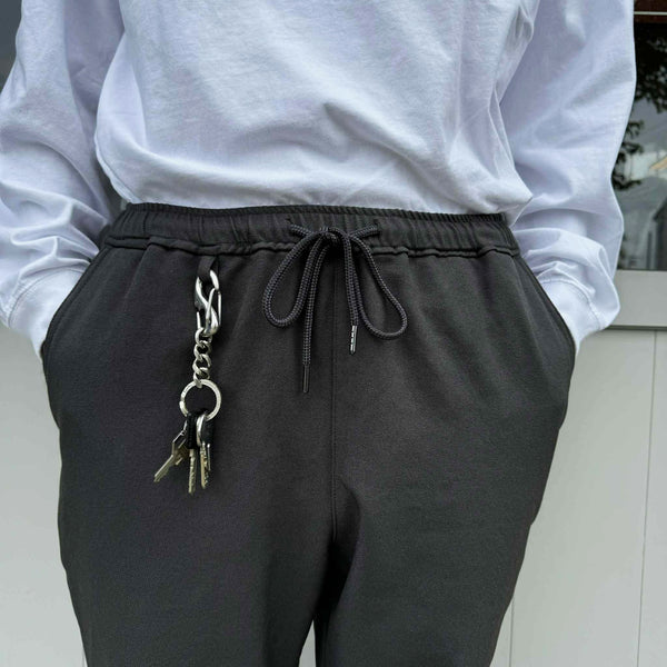 FIVE BROTHER - POLY/TWILL EASY PANTS - BLACK