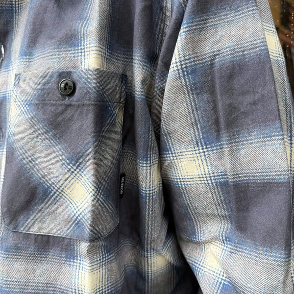 BLUCO - PRINT FLANNEL CHECK SHIRT -Ombre- NAVY