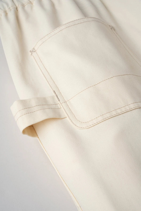 BLUCO - LIGHT CANVAS PAINTER SHORTS - IVORY