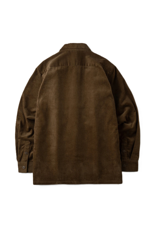 BLUCO - CORDUROY WORK SHIRT - OLIVE BROWN