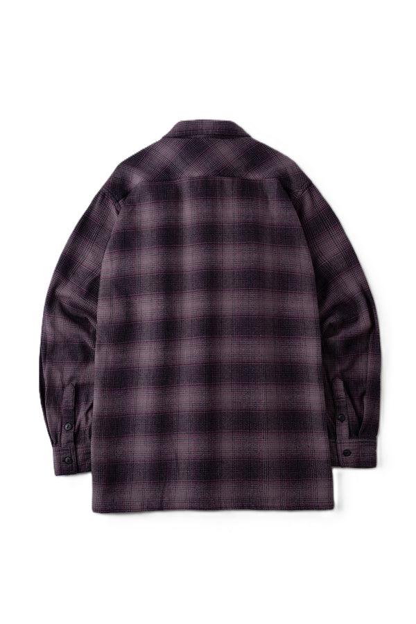 BLUCO - OMBRE CHECK FLANNEL SHIRT - PURPLE