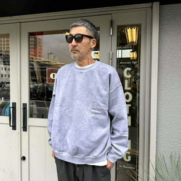 TOWNCRAFT -  90'S PIGMENT CREW SWEAT  - GRAY