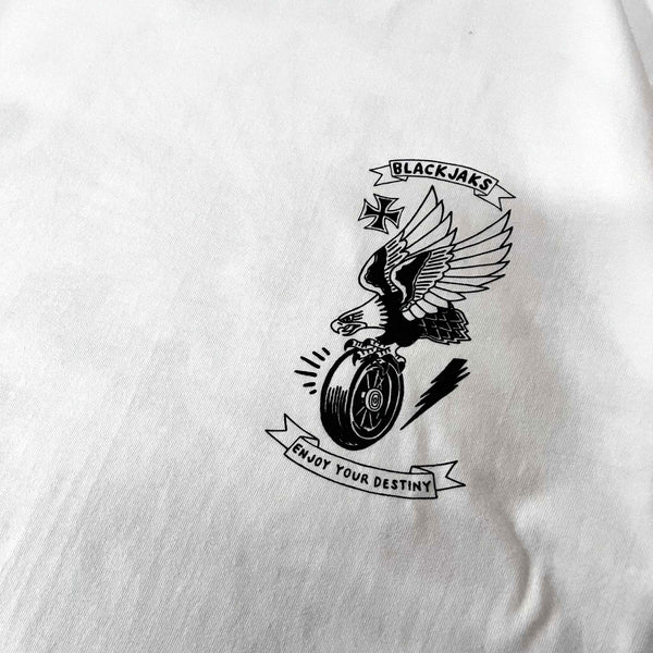BLACK JAKS - ENJOY YOUR DESTINY TEE - WHITE