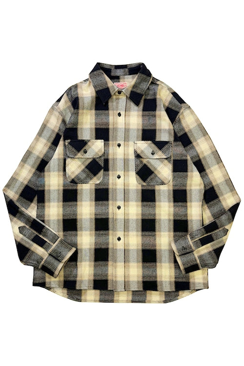 BIGMIKE - HEAVY FLANNNEL SHIRTS - OFF x MOCA x BLACK