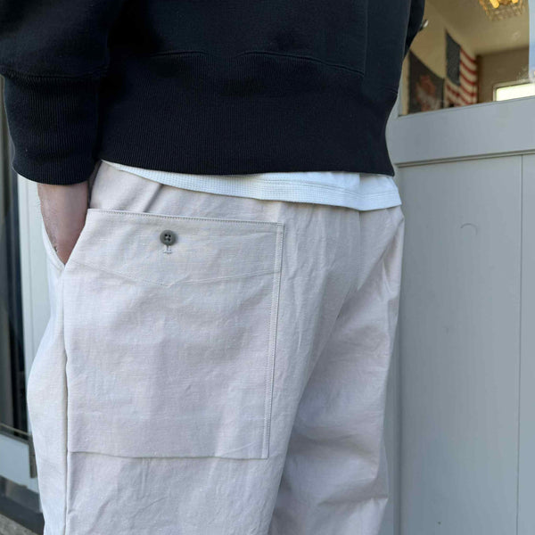 JACKMAN - Back Nep Umps Pants - Rosin White