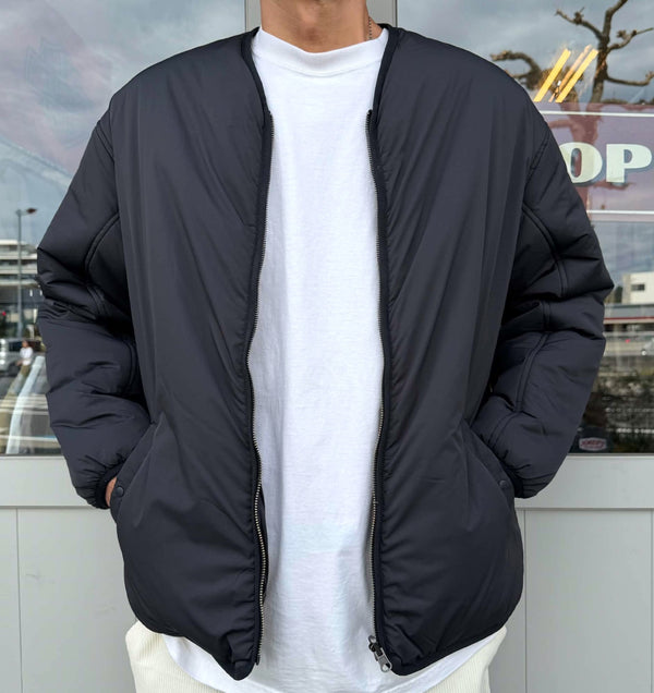 WAX - REVERSIBLE ZIP CARDIGAN JACKET - BLACK