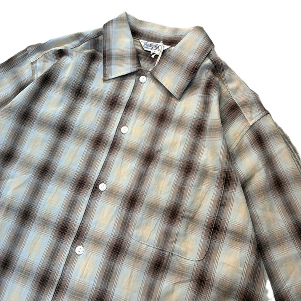 FIVE BROTHER - LIGHT OMBRE SHIRTS - BEIGE×L.BLUE