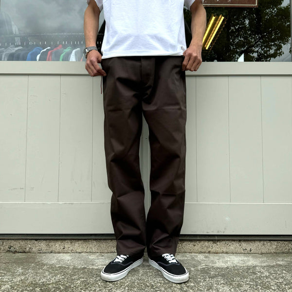 Early&Co - ORIGINAL WIDE TAPERD PANTS - BROWN