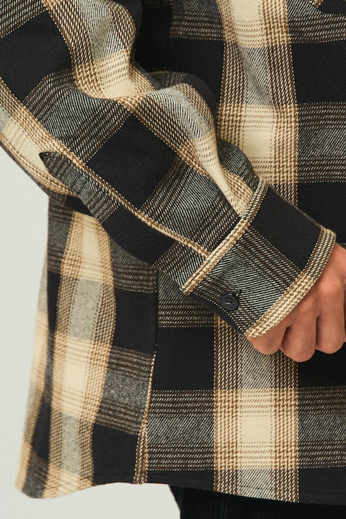 BIGMIKE - HEAVY FLANNNEL SHIRTS - OFF x MOCA x BLACK