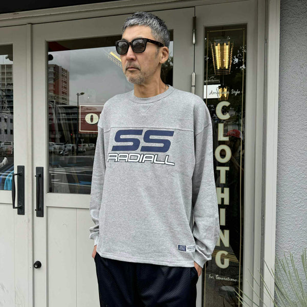 RADIALL - COUPE - FOOTBALL SHIRT L/S - GRAY