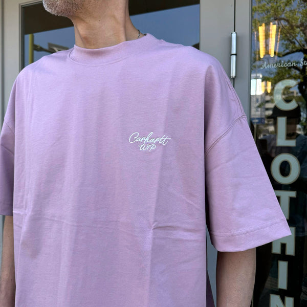 Carhartt WIP - S/S SIGNATURE SCRIPT T-SHIRT - HORTENSIA