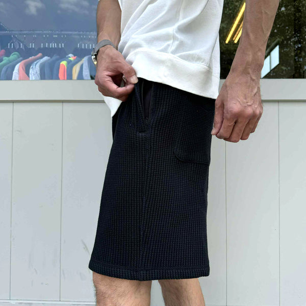 JACKMAN - WAFFLE SHORTS - BLACK