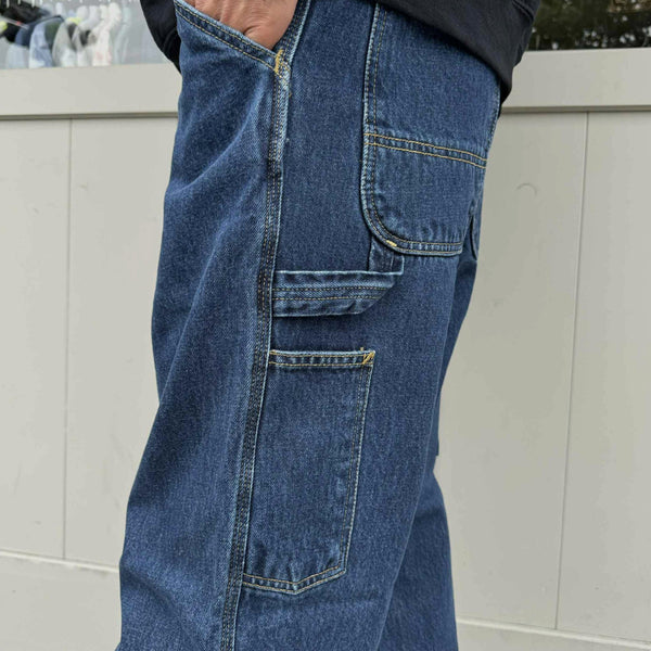 Carhartt WIP - SINGLE KNEE PANT - BLUE STONE WASHED