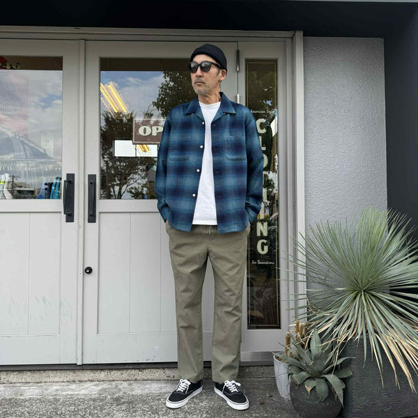 FIVE BROTHER - CHECK ONE-OP SHIRT - BLUE