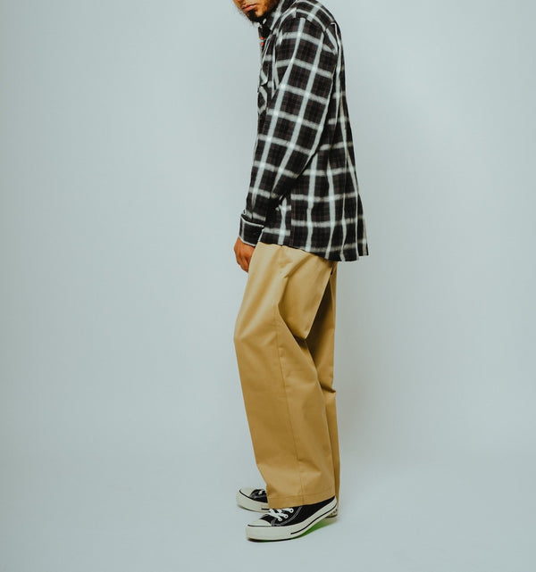 BIGMIKE - LIGHT FLANNEL L/S SHIRTS - BLK×GRN×WHT
