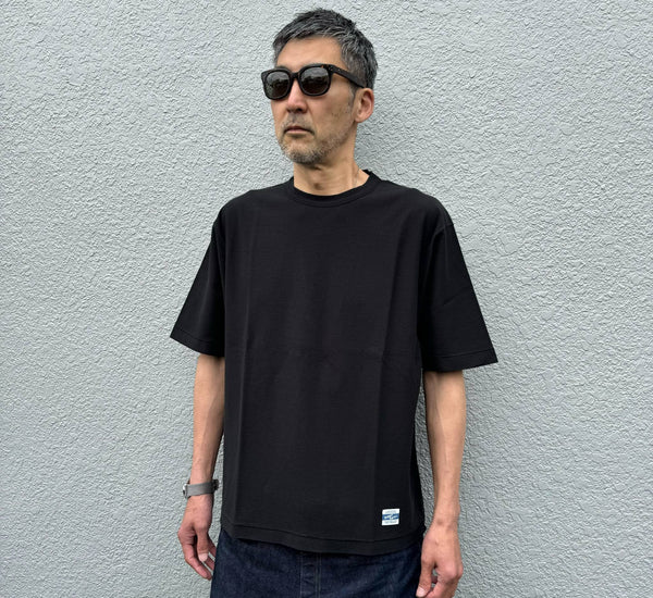 ARMY TWILL - BACK JERSEY HALF SLEEVE TEE - BLACK