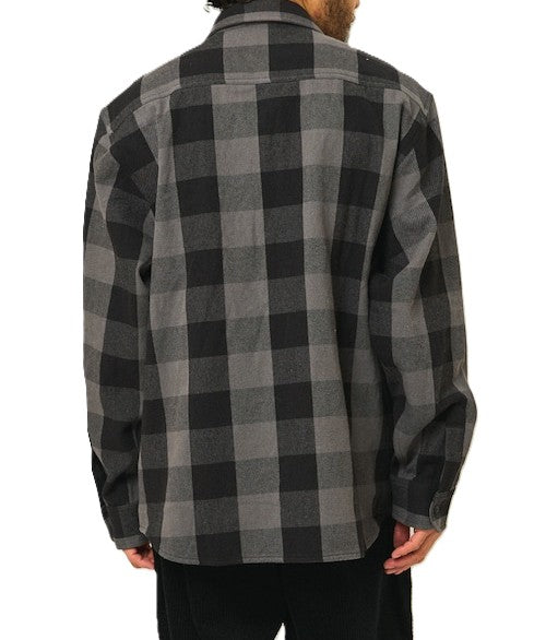 BIGMIKE - HEAVY FLANNNEL SHIRTS - BLACK x GRAY
