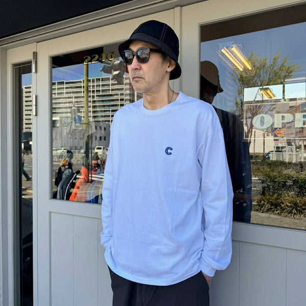 CHALLENGER - L/S PIGMENT C PATCH TEE - WHITE