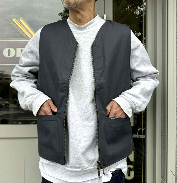 BLUCO - V NECK VEST - CHARCOAL