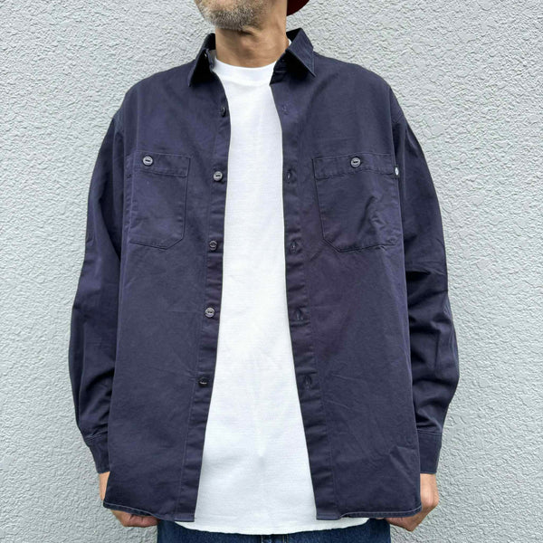 CHALLENGER - SNAKING LOGO WORK SHIRT - NAVY