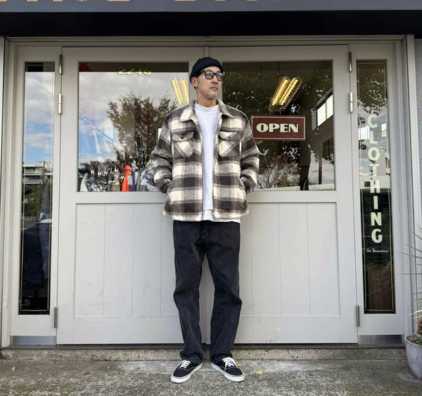 BIGMIKE - OMBRE ZIP QUILTED LINING JACKET - BROWN x OFF