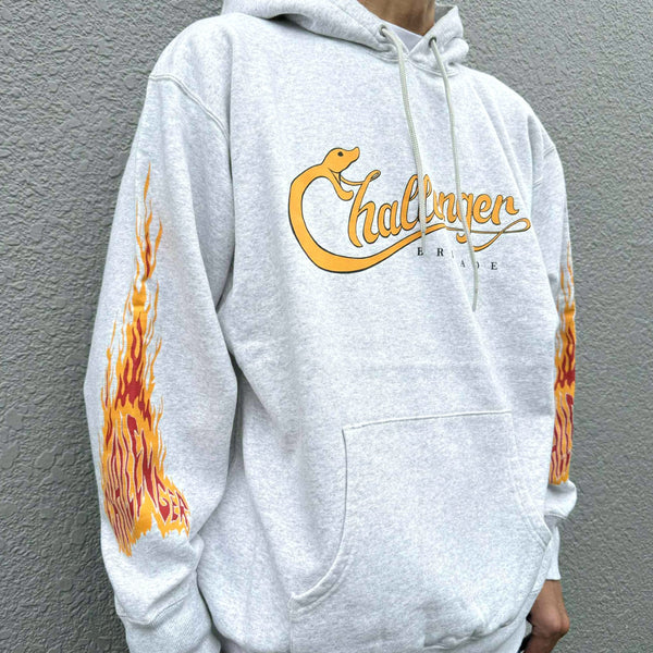 CHALLENGER - SNAKING LOGO HOODIE - GRAY
