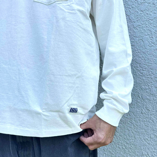 ILL ONE EIGHTY - SOLID POCKET LS TEE - WHITE