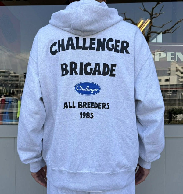 CHALLENGER -BRIGADE ZIP HOODIE - GRAY