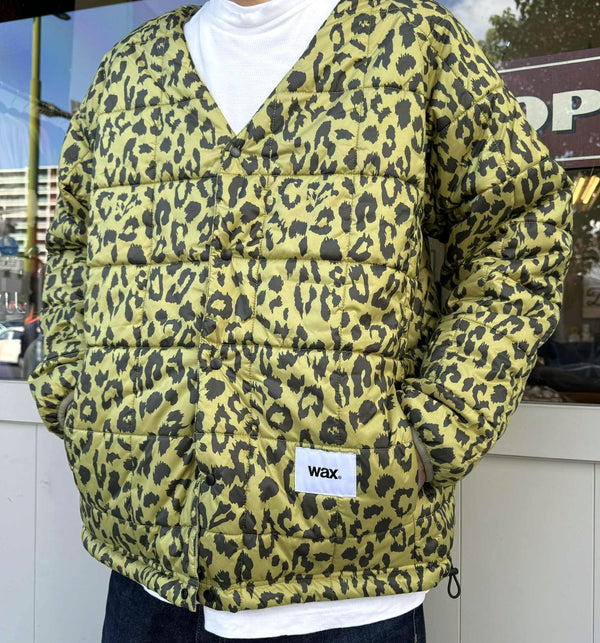 WAX - REVERSIBLE NYLON CARDIGAN - KHAKI