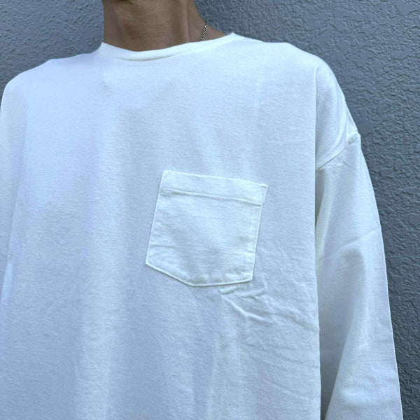 ILL ONE EIGHTY - SOLID POCKET LS TEE - WHITE