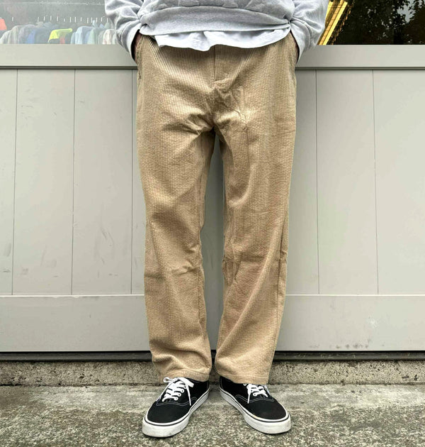 BIGMIKE - CORDUROY WASHED EASY PANTS - BEIGE
