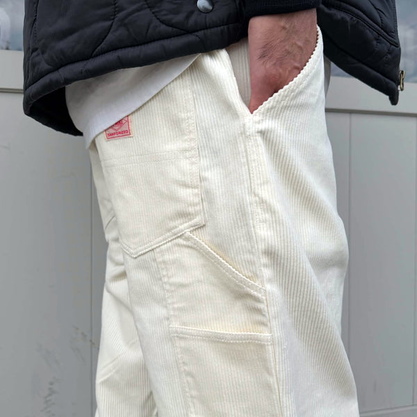 BIGMIKE - CORDUROY PAINTER EASY PANTS - OFF WHITE
