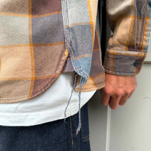 HOUSTON - VINTAGE AMERICAN CHECK VIYELLA SHIRT - BROWN