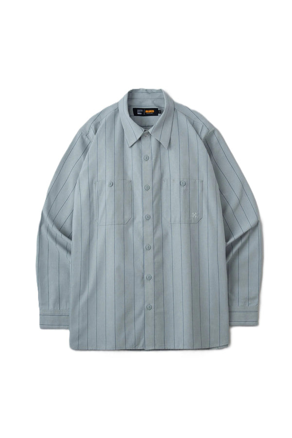 BLUCO - STANDARD WORK SHIRTS L/S STRIPE - L.GREEN