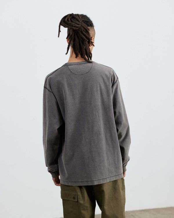 ARMY TWILL - BACKJERSEY LS TEE POWDER - CHARCOAL