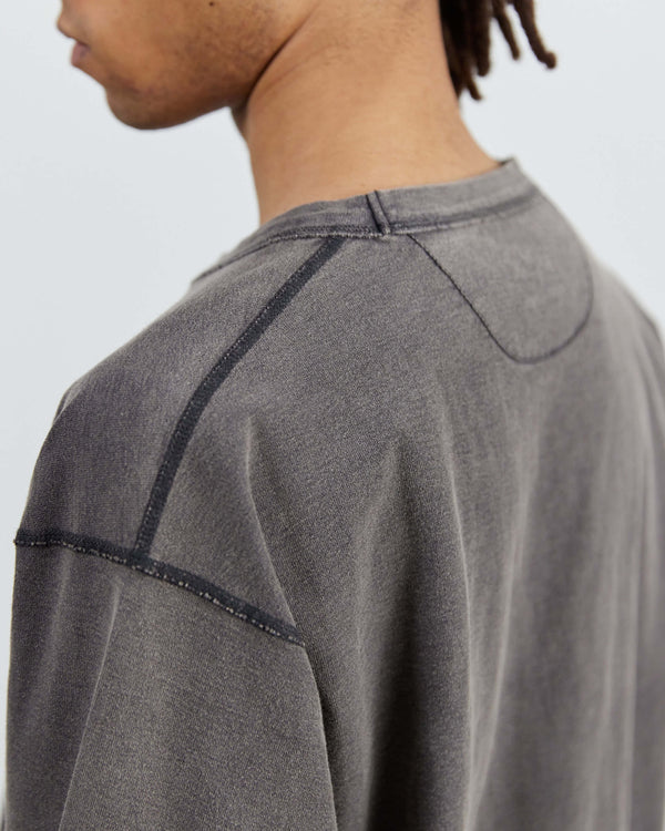 ARMY TWILL - BACKJERSEY LS TEE POWDER - CHARCOAL