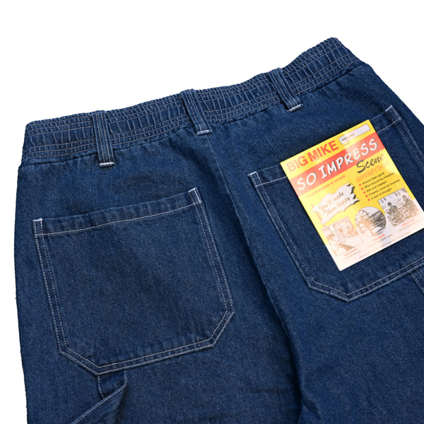 BIGMIKE - DENIM PAINTER PANTS - L.INDIGO