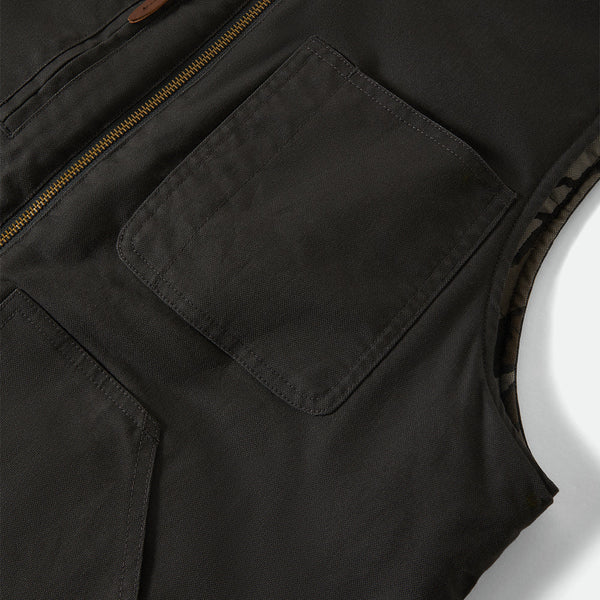 BRIXTON - BUILDRRS ABRAHAM REV VEST - BRAK CAMO